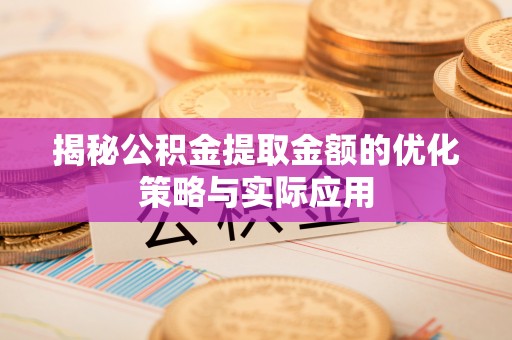 海城揭秘公积金提取金额的优化策略与实际应用