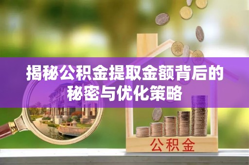 海城揭秘公积金提取金额背后的秘密与优化策略