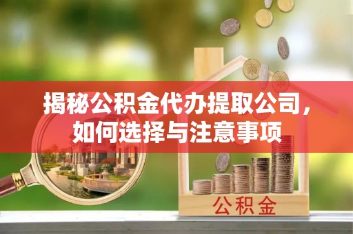 海城揭秘公积金代办提取公司，如何选择与注意事项