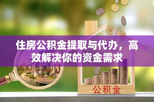 海城住房公积金提取与代办，高效解决你的资金需求